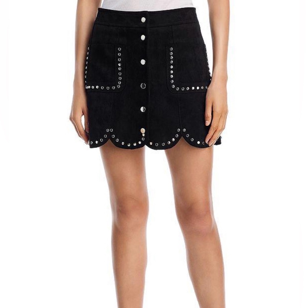 AQUA Faux suede mini skirt Size XXL